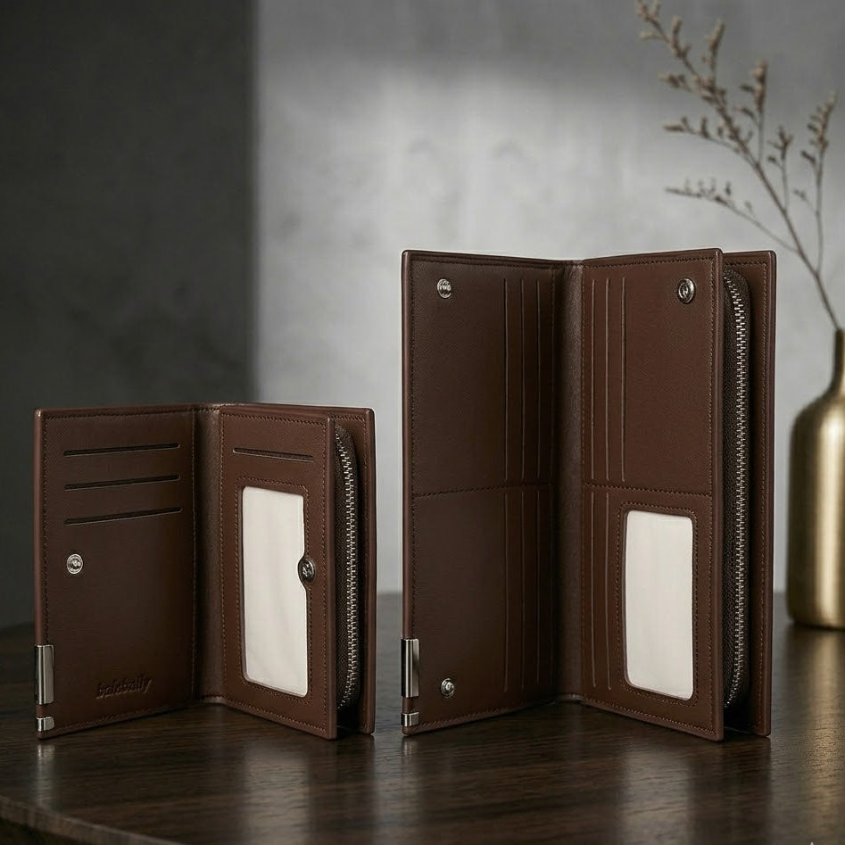 HIS AND HERS WALLET SET BROWN