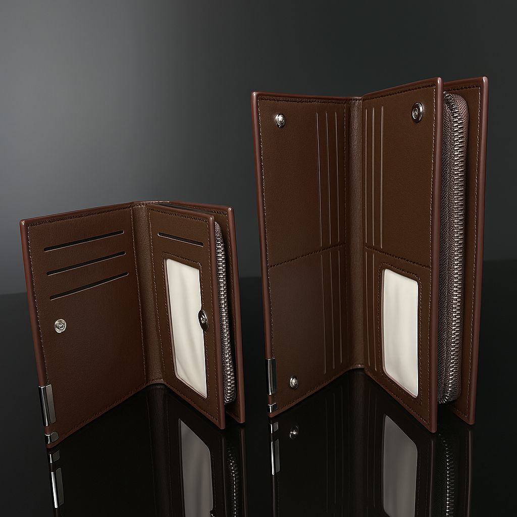 HIS AND HERS WALLET SET BROWN
