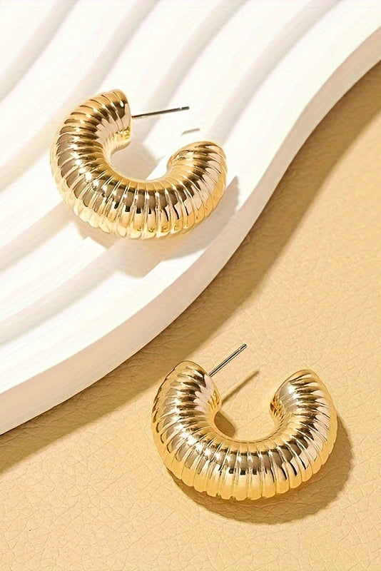 SPIRAL GOLD HOOP
