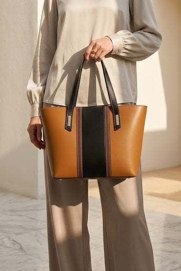 SATCHEL TOTE BROWN