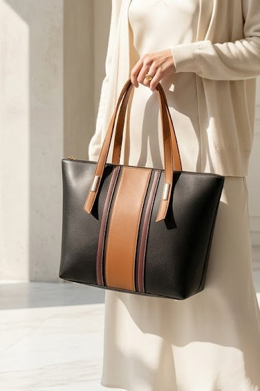 SATCHEL TOTE BLACK