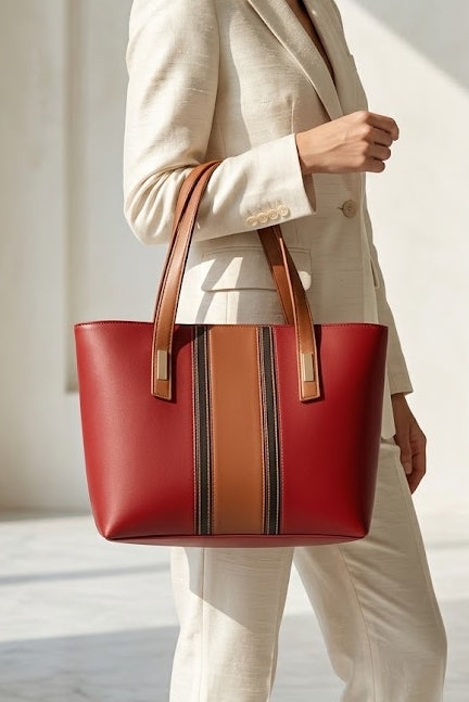 SATCHEL TOTE MAROON
