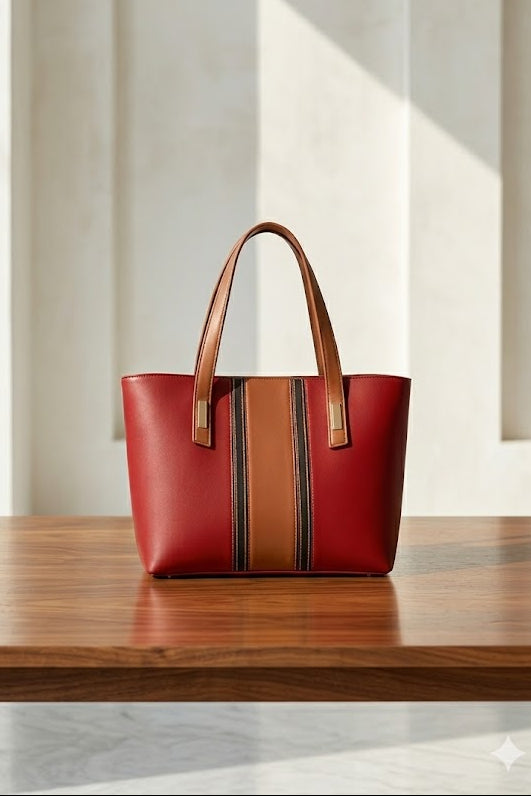 SATCHEL TOTE MAROON