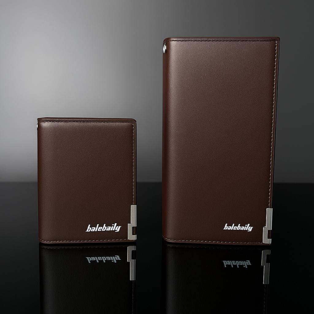 HIS AND HERS WALLET SET BROWN