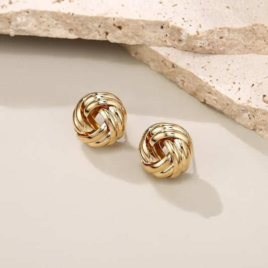 TWISTED KNOT STUDS