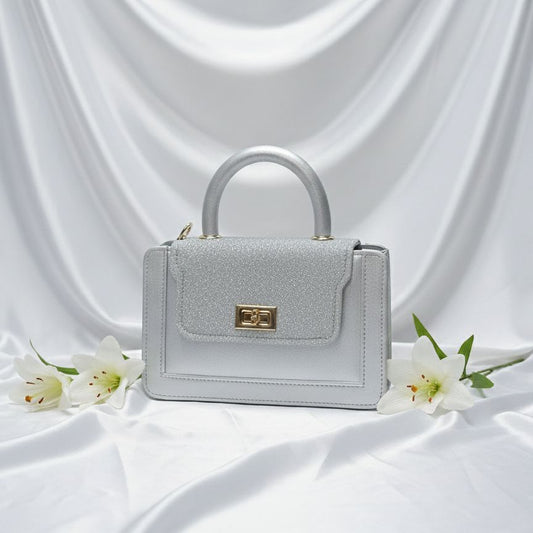 SHIMMER LUXE CLUTCH SILVER