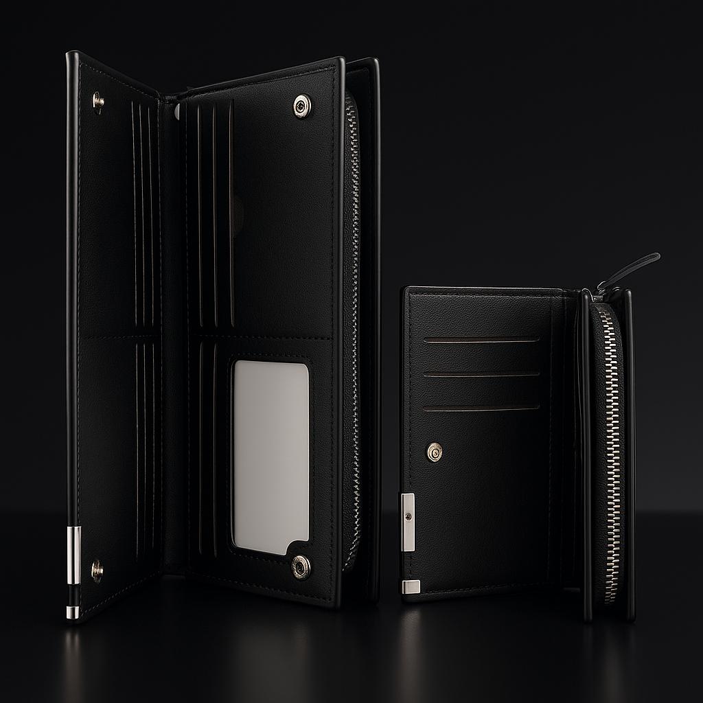 HIS AND HERS WALLET SET BLACK