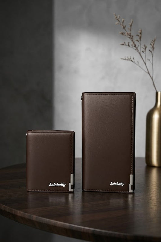 HIS AND HERS WALLET SET BROWN