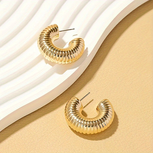 SPIRAL GOLD HOOP